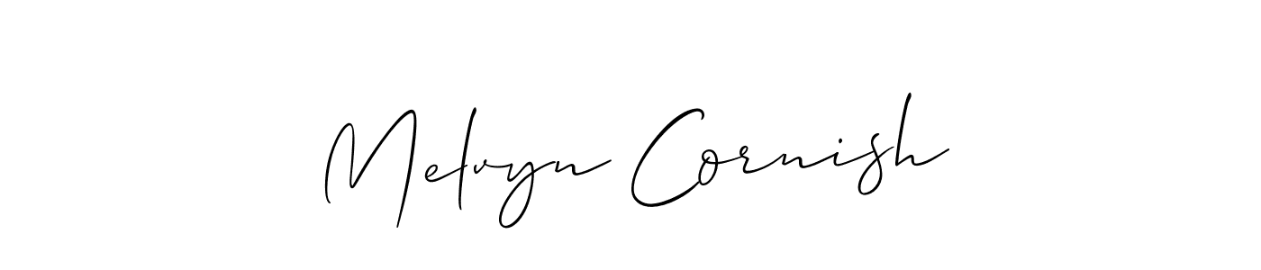 Melvyn Cornish stylish signature style. Best Handwritten Sign (Allison_Script) for my name. Handwritten Signature Collection Ideas for my name Melvyn Cornish. Melvyn Cornish signature style 2 images and pictures png