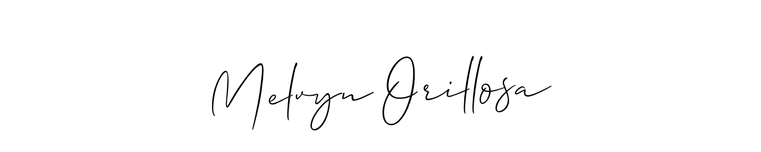 Melvyn Orillosa stylish signature style. Best Handwritten Sign (Allison_Script) for my name. Handwritten Signature Collection Ideas for my name Melvyn Orillosa. Melvyn Orillosa signature style 2 images and pictures png