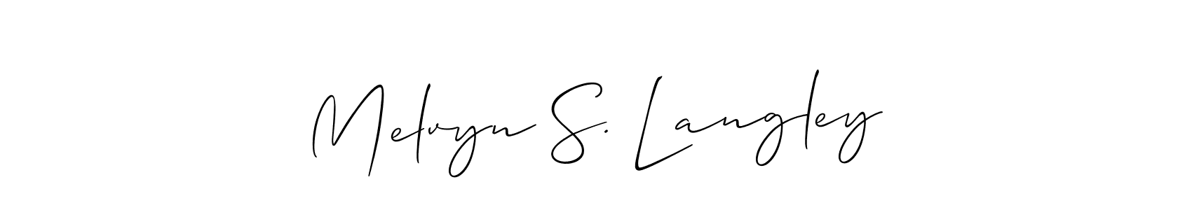 Also You can easily find your signature by using the search form. We will create Melvyn S. Langley name handwritten signature images for you free of cost using Allison_Script sign style. Melvyn S. Langley signature style 2 images and pictures png