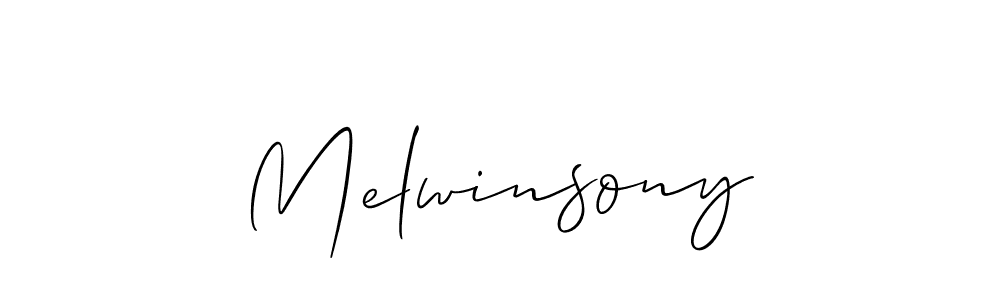 Similarly Allison_Script is the best handwritten signature design. Signature creator online .You can use it as an online autograph creator for name Melwinsony. Melwinsony signature style 2 images and pictures png