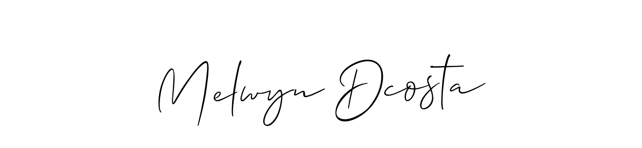 Allison_Script is a professional signature style that is perfect for those who want to add a touch of class to their signature. It is also a great choice for those who want to make their signature more unique. Get Melwyn Dcosta name to fancy signature for free. Melwyn Dcosta signature style 2 images and pictures png