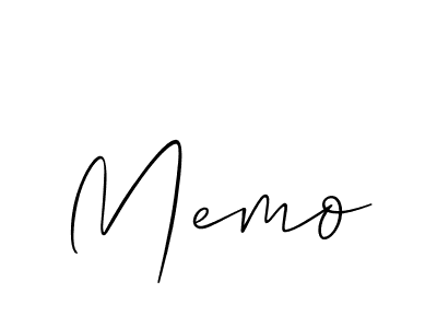 How to make Memo name signature. Use Allison_Script style for creating short signs online. This is the latest handwritten sign. Memo signature style 2 images and pictures png