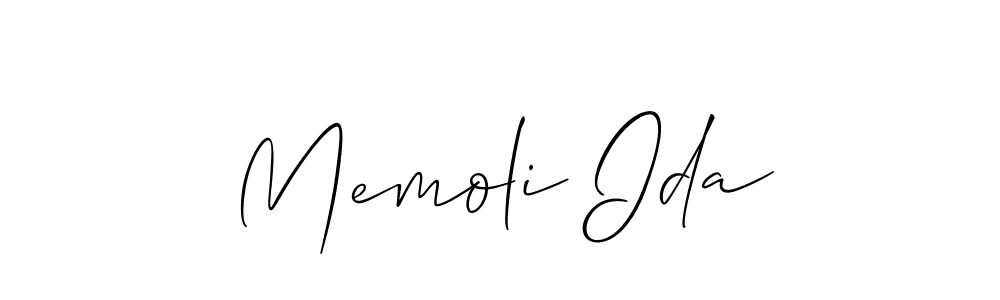 How to make Memoli Ida signature? Allison_Script is a professional autograph style. Create handwritten signature for Memoli Ida name. Memoli Ida signature style 2 images and pictures png