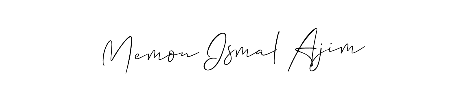 Create a beautiful signature design for name Memon Ismal Ajim. With this signature (Allison_Script) fonts, you can make a handwritten signature for free. Memon Ismal Ajim signature style 2 images and pictures png