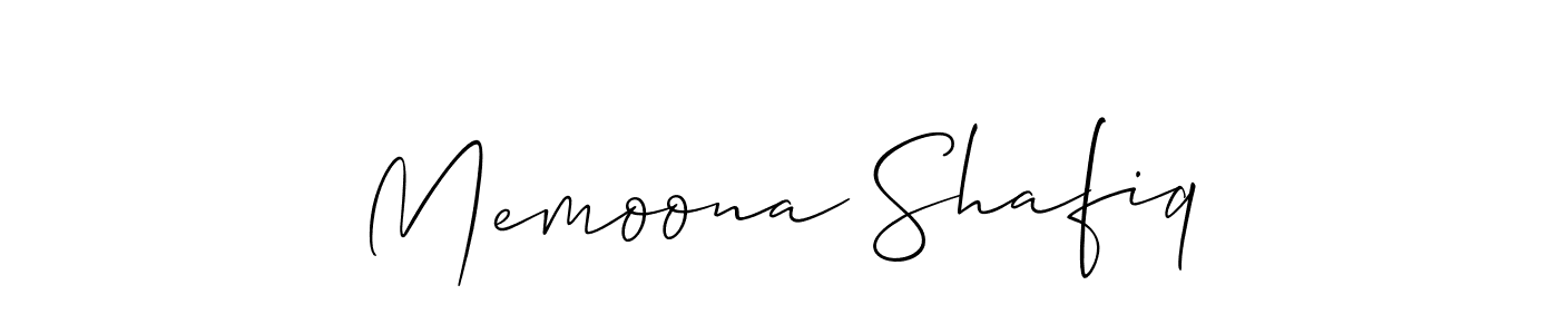 You should practise on your own different ways (Allison_Script) to write your name (Memoona Shafiq) in signature. don't let someone else do it for you. Memoona Shafiq signature style 2 images and pictures png