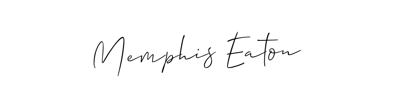 You should practise on your own different ways (Allison_Script) to write your name (Memphis Eaton) in signature. don't let someone else do it for you. Memphis Eaton signature style 2 images and pictures png