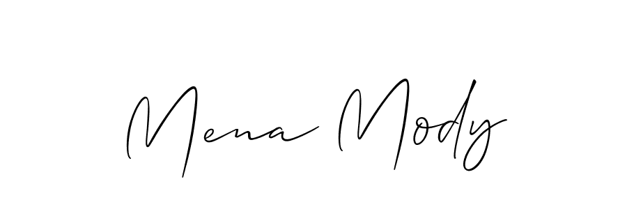 Also You can easily find your signature by using the search form. We will create Mena Mody name handwritten signature images for you free of cost using Allison_Script sign style. Mena Mody signature style 2 images and pictures png