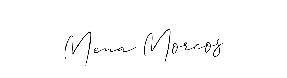 You should practise on your own different ways (Allison_Script) to write your name (Mena Morcos) in signature. don't let someone else do it for you. Mena Morcos signature style 2 images and pictures png