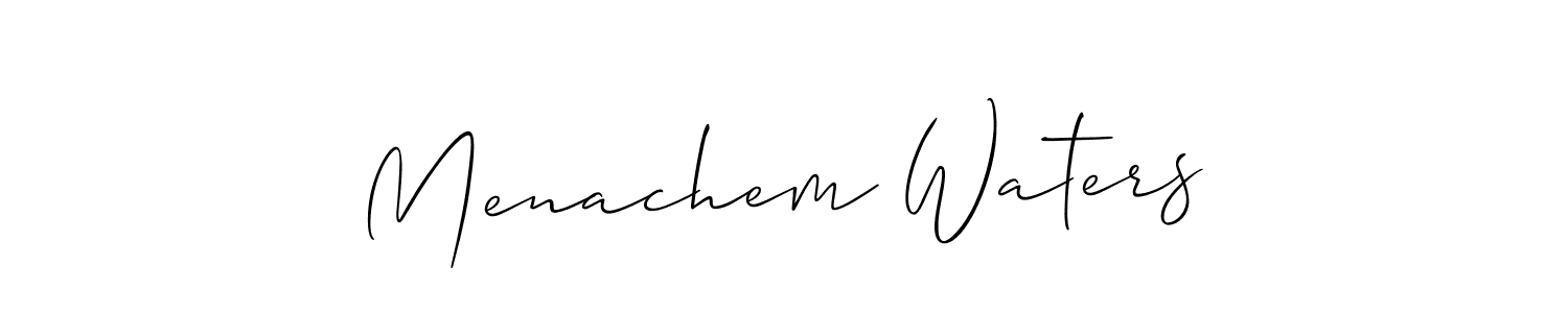See photos of Menachem Waters official signature by Spectra . Check more albums & portfolios. Read reviews & check more about Allison_Script font. Menachem Waters signature style 2 images and pictures png