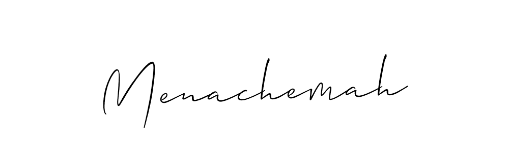 Also we have Menachemah name is the best signature style. Create professional handwritten signature collection using Allison_Script autograph style. Menachemah signature style 2 images and pictures png