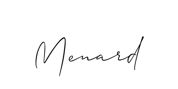 Allison_Script is a professional signature style that is perfect for those who want to add a touch of class to their signature. It is also a great choice for those who want to make their signature more unique. Get Menard name to fancy signature for free. Menard signature style 2 images and pictures png