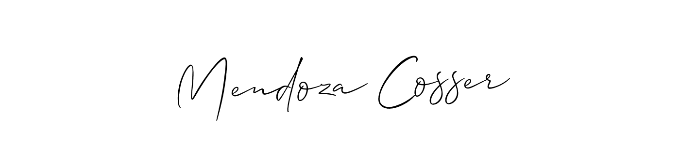 Use a signature maker to create a handwritten signature online. With this signature software, you can design (Allison_Script) your own signature for name Mendoza Cosser. Mendoza Cosser signature style 2 images and pictures png