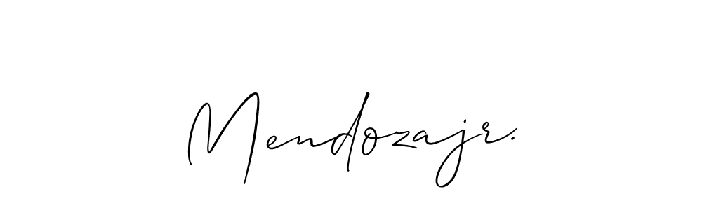 if you are searching for the best signature style for your name Mendozajr.. so please give up your signature search. here we have designed multiple signature styles  using Allison_Script. Mendozajr. signature style 2 images and pictures png