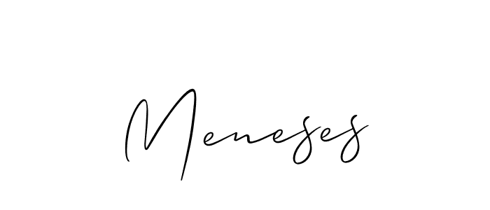 Design your own signature with our free online signature maker. With this signature software, you can create a handwritten (Allison_Script) signature for name Meneses. Meneses signature style 2 images and pictures png