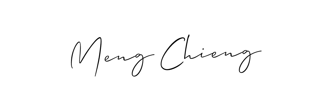 Create a beautiful signature design for name Meng Chieng. With this signature (Allison_Script) fonts, you can make a handwritten signature for free. Meng Chieng signature style 2 images and pictures png