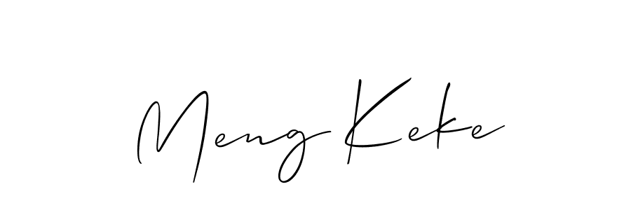 You should practise on your own different ways (Allison_Script) to write your name (Meng Keke) in signature. don't let someone else do it for you. Meng Keke signature style 2 images and pictures png