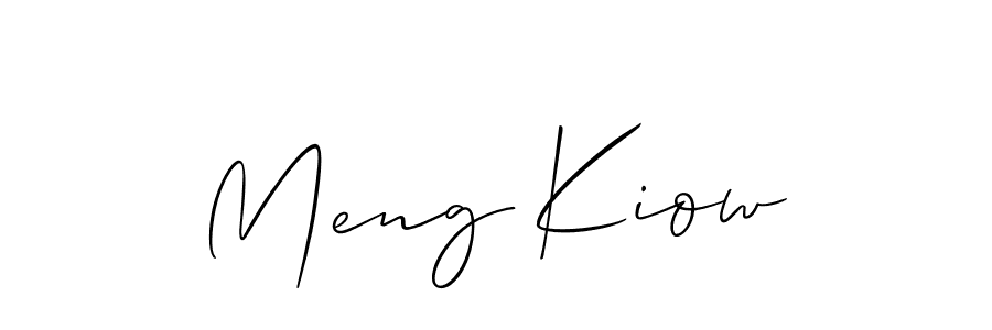 It looks lik you need a new signature style for name Meng Kiow. Design unique handwritten (Allison_Script) signature with our free signature maker in just a few clicks. Meng Kiow signature style 2 images and pictures png