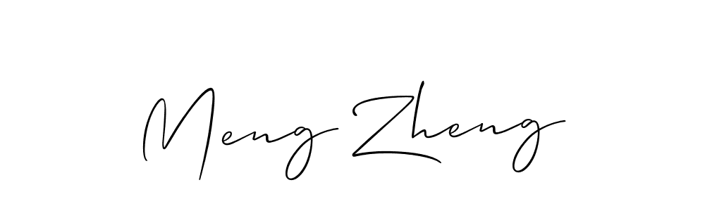 if you are searching for the best signature style for your name Meng Zheng. so please give up your signature search. here we have designed multiple signature styles  using Allison_Script. Meng Zheng signature style 2 images and pictures png