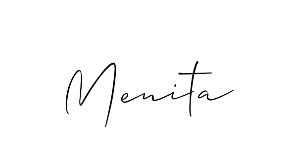 See photos of Menita official signature by Spectra . Check more albums & portfolios. Read reviews & check more about Allison_Script font. Menita signature style 2 images and pictures png