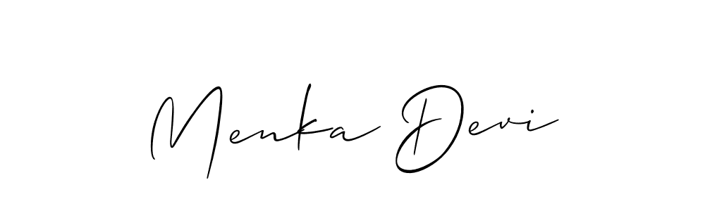 Once you've used our free online signature maker to create your best signature Allison_Script style, it's time to enjoy all of the benefits that Menka Devi name signing documents. Menka Devi signature style 2 images and pictures png