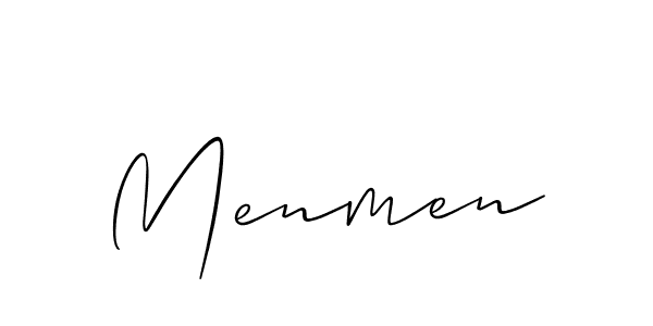 Make a beautiful signature design for name Menmen. With this signature (Allison_Script) style, you can create a handwritten signature for free. Menmen signature style 2 images and pictures png