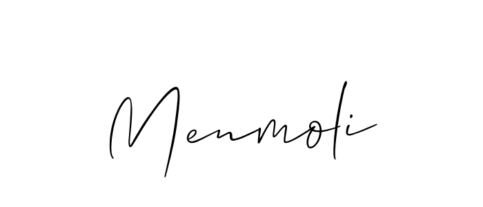 Design your own signature with our free online signature maker. With this signature software, you can create a handwritten (Allison_Script) signature for name Menmoli. Menmoli signature style 2 images and pictures png