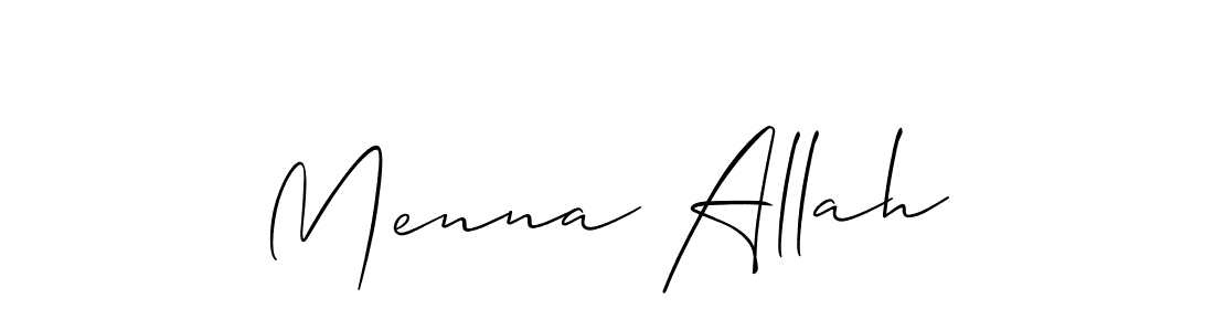 Menna Allah stylish signature style. Best Handwritten Sign (Allison_Script) for my name. Handwritten Signature Collection Ideas for my name Menna Allah. Menna Allah signature style 2 images and pictures png