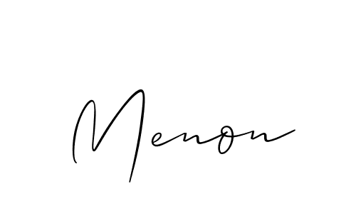 How to make Menon signature? Allison_Script is a professional autograph style. Create handwritten signature for Menon name. Menon signature style 2 images and pictures png