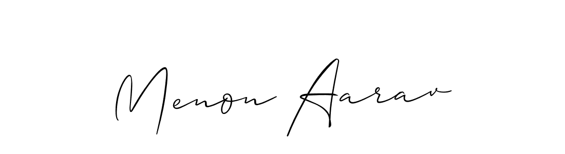 Once you've used our free online signature maker to create your best signature Allison_Script style, it's time to enjoy all of the benefits that Menon Aarav name signing documents. Menon Aarav signature style 2 images and pictures png