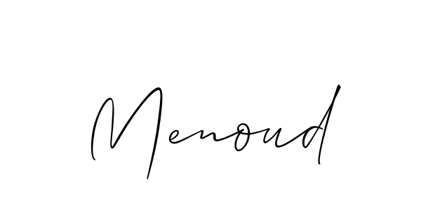 Also we have Menoud name is the best signature style. Create professional handwritten signature collection using Allison_Script autograph style. Menoud signature style 2 images and pictures png