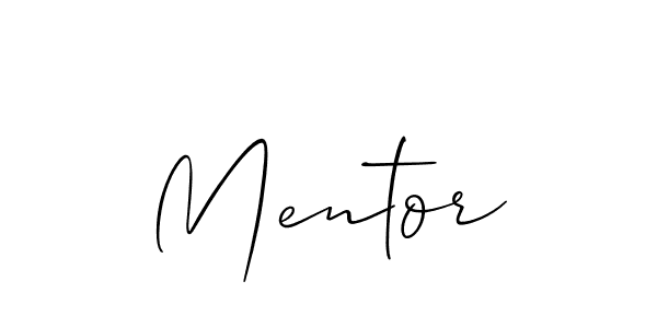 Best and Professional Signature Style for Mentor. Allison_Script Best Signature Style Collection. Mentor signature style 2 images and pictures png