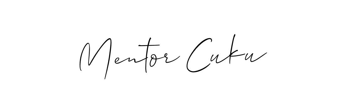 Best and Professional Signature Style for Mentor Cuku. Allison_Script Best Signature Style Collection. Mentor Cuku signature style 2 images and pictures png