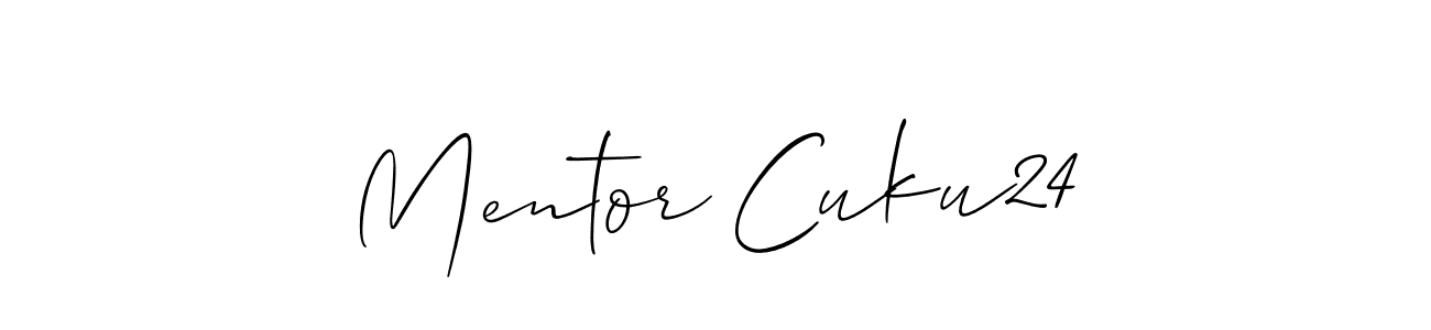 if you are searching for the best signature style for your name Mentor Cuku24. so please give up your signature search. here we have designed multiple signature styles  using Allison_Script. Mentor Cuku24 signature style 2 images and pictures png