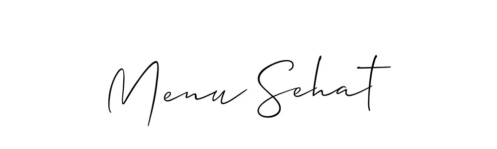 Also You can easily find your signature by using the search form. We will create Menu Sehat name handwritten signature images for you free of cost using Allison_Script sign style. Menu Sehat signature style 2 images and pictures png