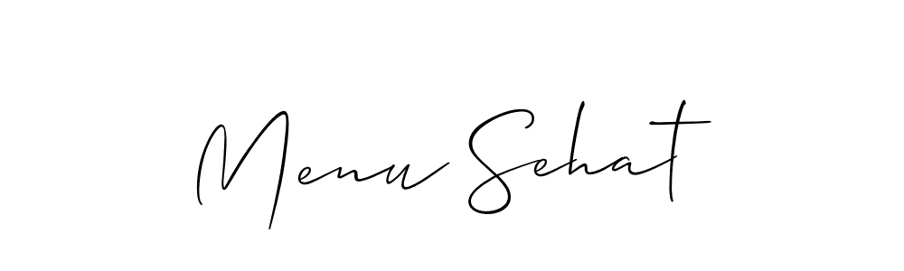 Create a beautiful signature design for name Menu Sehat. With this signature (Allison_Script) fonts, you can make a handwritten signature for free. Menu Sehat signature style 2 images and pictures png