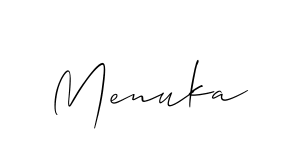 You can use this online signature creator to create a handwritten signature for the name Menuka. This is the best online autograph maker. Menuka signature style 2 images and pictures png