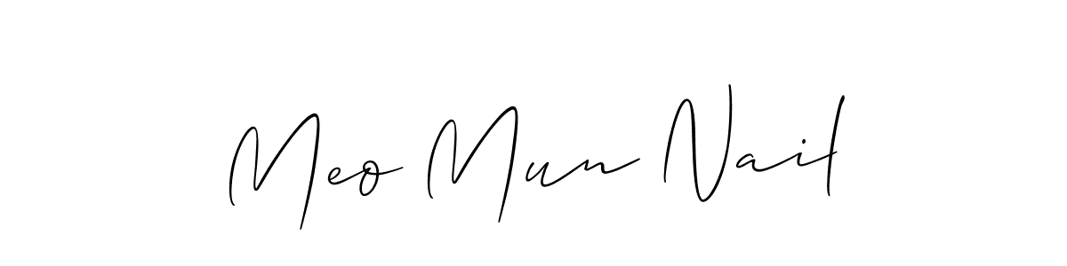 Meo Mun Nail stylish signature style. Best Handwritten Sign (Allison_Script) for my name. Handwritten Signature Collection Ideas for my name Meo Mun Nail. Meo Mun Nail signature style 2 images and pictures png