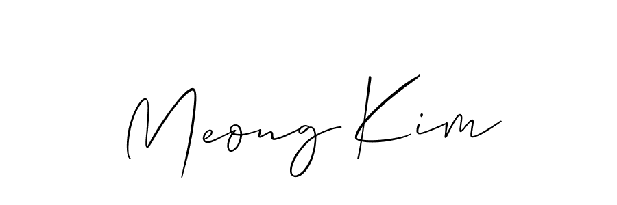 Meong Kim stylish signature style. Best Handwritten Sign (Allison_Script) for my name. Handwritten Signature Collection Ideas for my name Meong Kim. Meong Kim signature style 2 images and pictures png