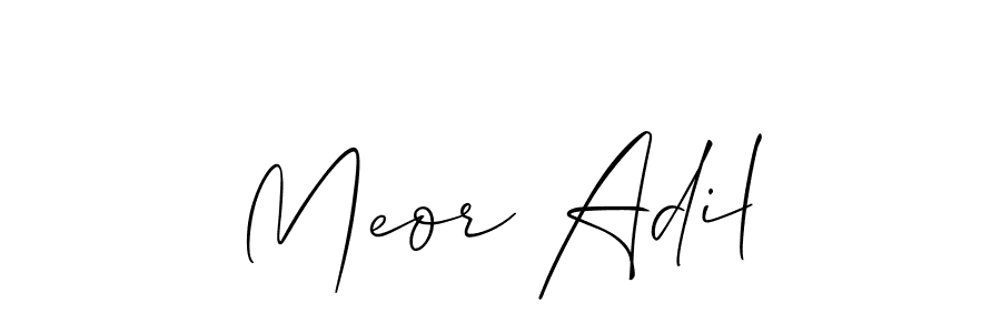 This is the best signature style for the Meor Adil name. Also you like these signature font (Allison_Script). Mix name signature. Meor Adil signature style 2 images and pictures png