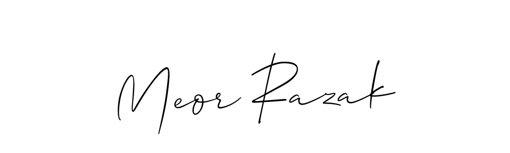 Similarly Allison_Script is the best handwritten signature design. Signature creator online .You can use it as an online autograph creator for name Meor Razak. Meor Razak signature style 2 images and pictures png