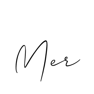 Mer stylish signature style. Best Handwritten Sign (Allison_Script) for my name. Handwritten Signature Collection Ideas for my name Mer. Mer signature style 2 images and pictures png