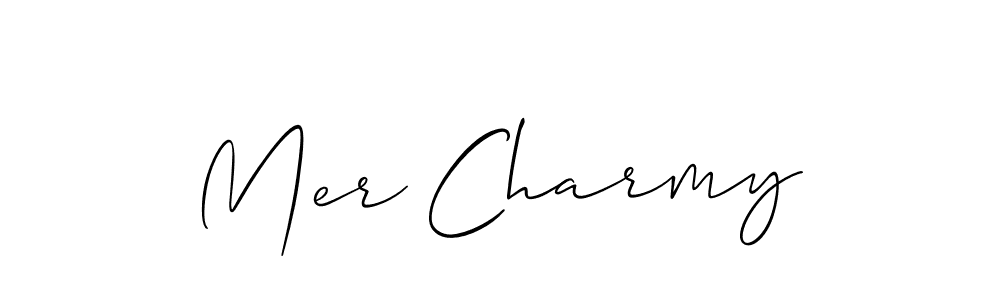 You can use this online signature creator to create a handwritten signature for the name Mer Charmy. This is the best online autograph maker. Mer Charmy signature style 2 images and pictures png