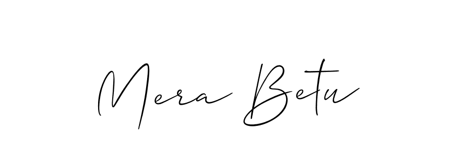 Also You can easily find your signature by using the search form. We will create Mera Betu name handwritten signature images for you free of cost using Allison_Script sign style. Mera Betu signature style 2 images and pictures png