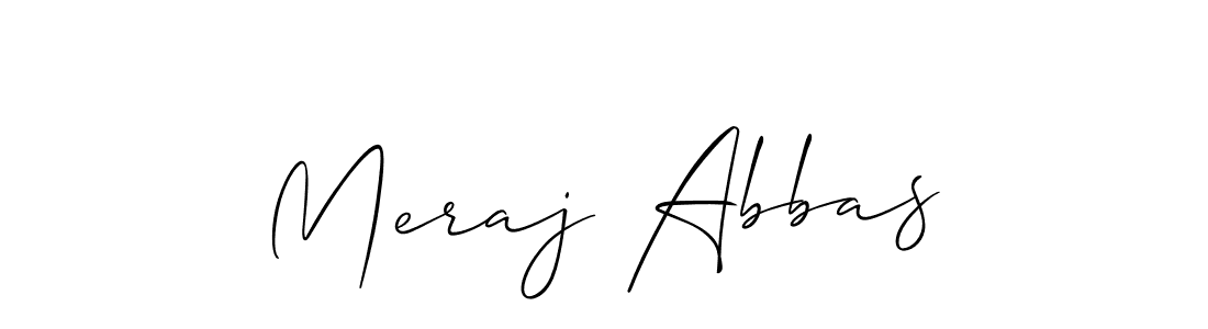 It looks lik you need a new signature style for name Meraj Abbas. Design unique handwritten (Allison_Script) signature with our free signature maker in just a few clicks. Meraj Abbas signature style 2 images and pictures png