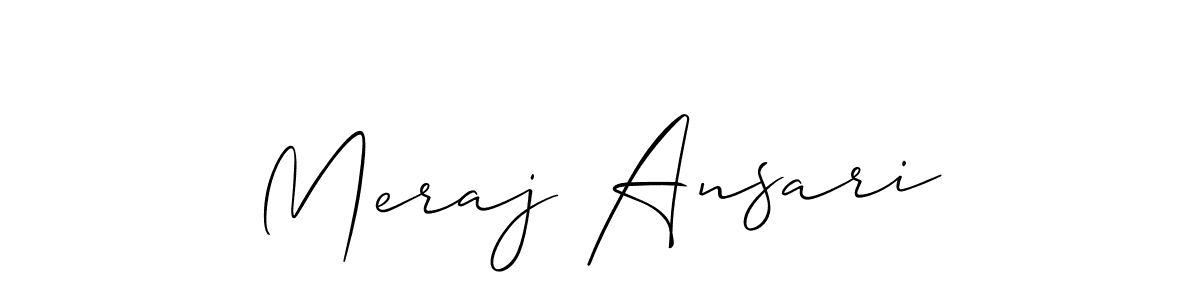 Make a short Meraj Ansari signature style. Manage your documents anywhere anytime using Allison_Script. Create and add eSignatures, submit forms, share and send files easily. Meraj Ansari signature style 2 images and pictures png