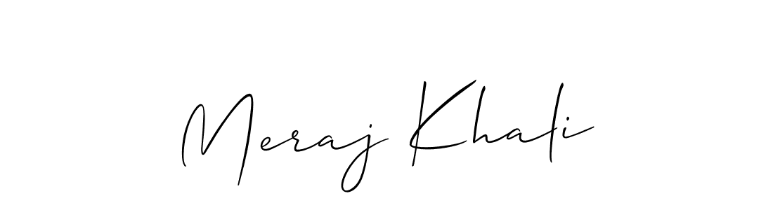 You should practise on your own different ways (Allison_Script) to write your name (Meraj Khali) in signature. don't let someone else do it for you. Meraj Khali signature style 2 images and pictures png