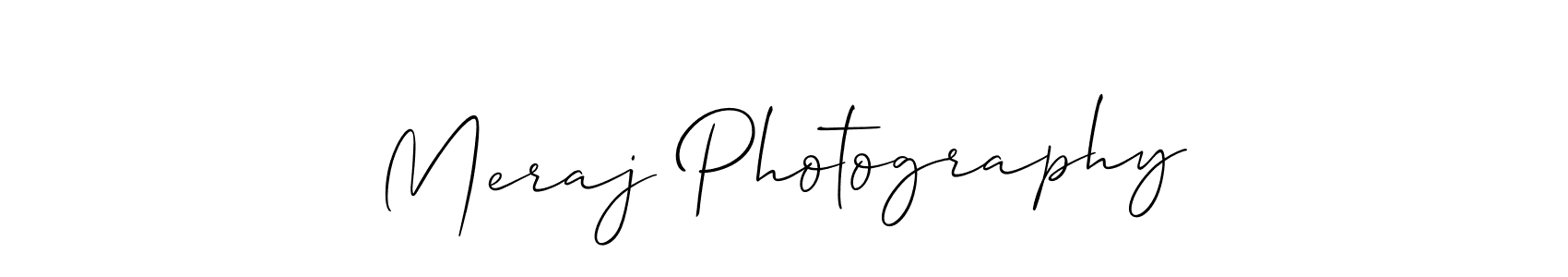 It looks lik you need a new signature style for name Meraj Photography. Design unique handwritten (Allison_Script) signature with our free signature maker in just a few clicks. Meraj Photography signature style 2 images and pictures png