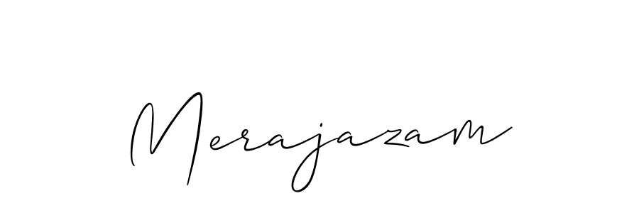 You should practise on your own different ways (Allison_Script) to write your name (Merajazam) in signature. don't let someone else do it for you. Merajazam signature style 2 images and pictures png