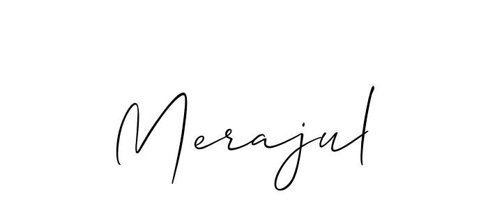 How to make Merajul signature? Allison_Script is a professional autograph style. Create handwritten signature for Merajul name. Merajul signature style 2 images and pictures png