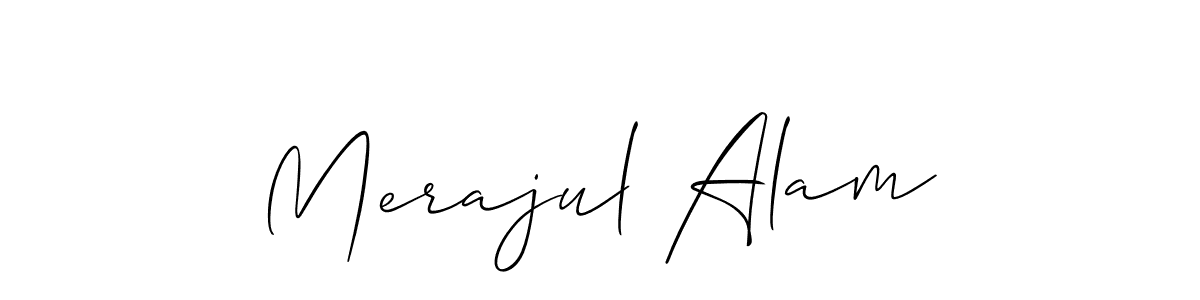 Use a signature maker to create a handwritten signature online. With this signature software, you can design (Allison_Script) your own signature for name Merajul Alam. Merajul Alam signature style 2 images and pictures png
